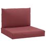 Voir la diapositive 2 : VIDAXL Coussins de palette lot de 2 rouge bordeaux melange tissu