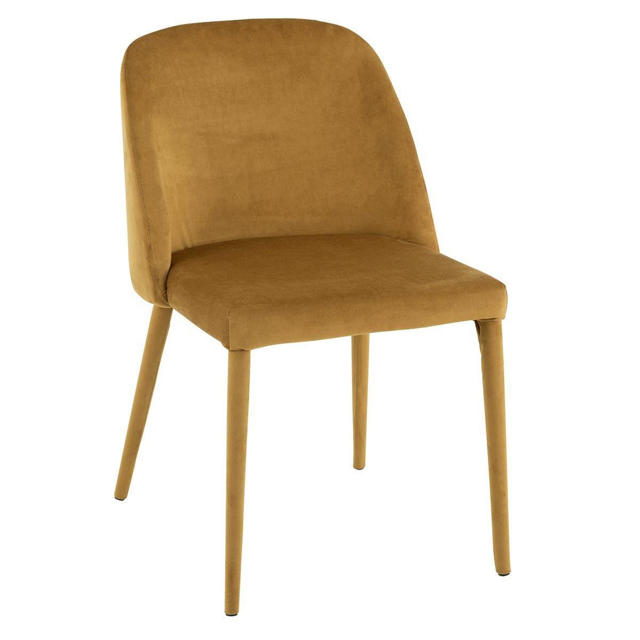 Voir la diapositive 1 : J-LINE Chaise design  charlotte  81cm jaune ocre