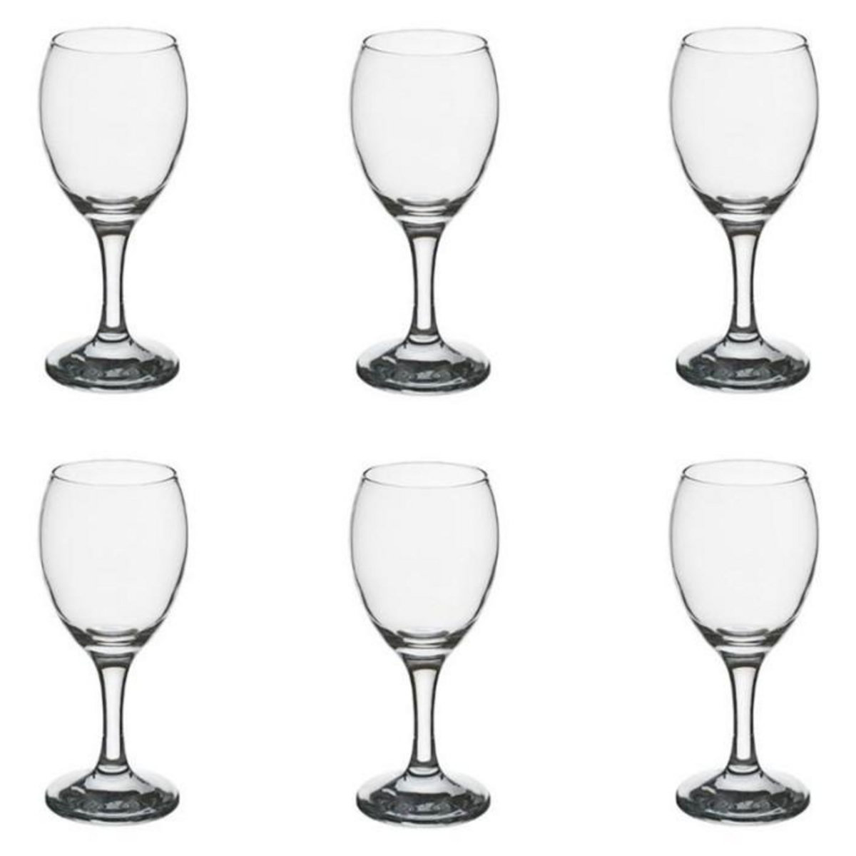 SECRET DE GOURMET Lot de 6 Verres à Vin  Impérial  20cl Transparent
