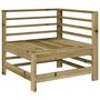 Voir la diapositive 2 : VIDAXL Canape d'angle de jardin bois de pin impregne