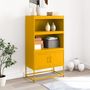 Voir la diapositive 3 : VIDAXL Buffet haut jaune moutarde 68,5x38,5x123,5 cm acier