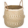Voir la diapositive 1 : ATMOSPHERA Panier de rangement pliable à anses seagrass 40 cm blanc et Naturel
