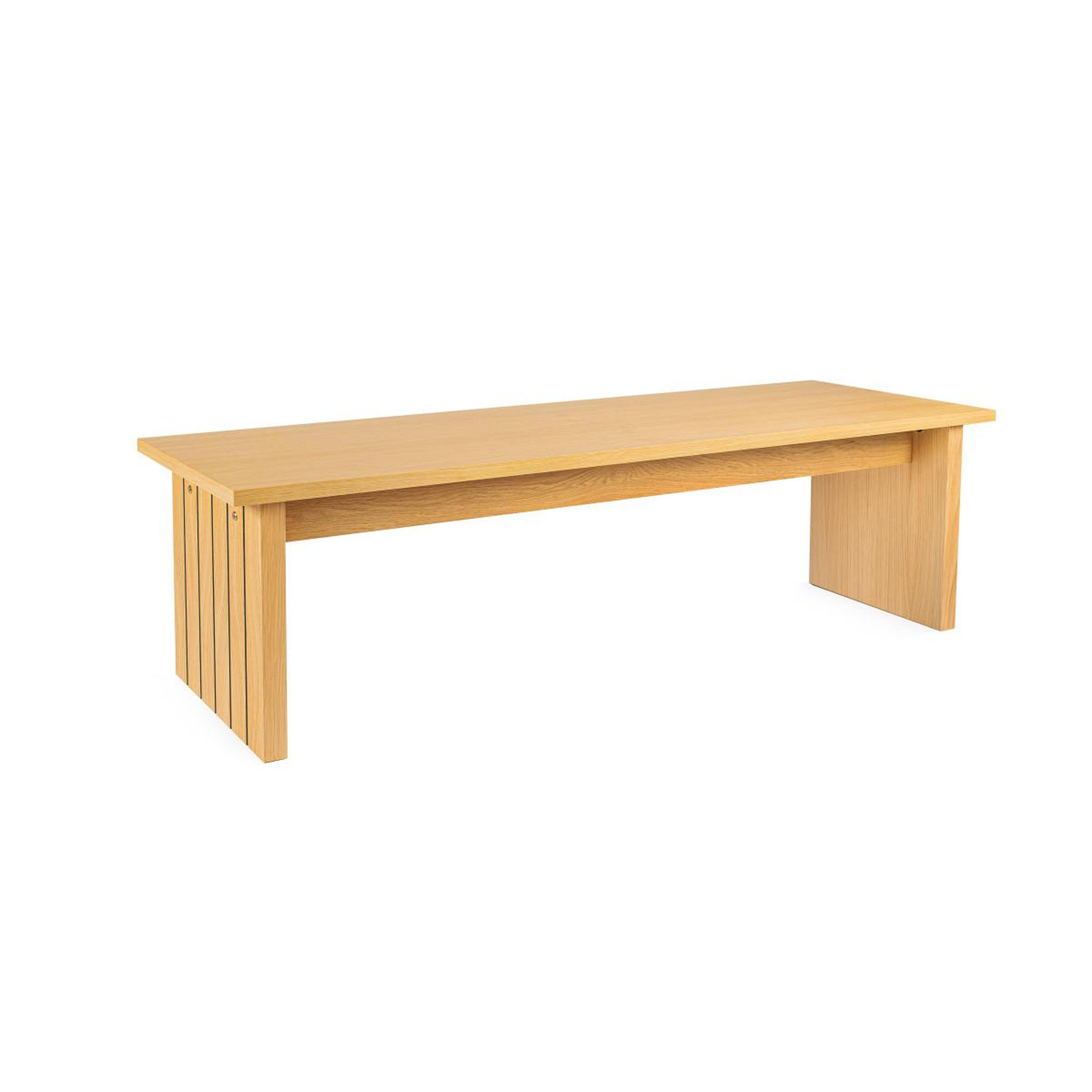 Voir la diapositive 4 : Paris Prix Table basse design en bois  stripe  120cm naturel