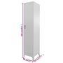 Voir la diapositive 6 : VIDAXL Armoire a casier 38x45x180 cm