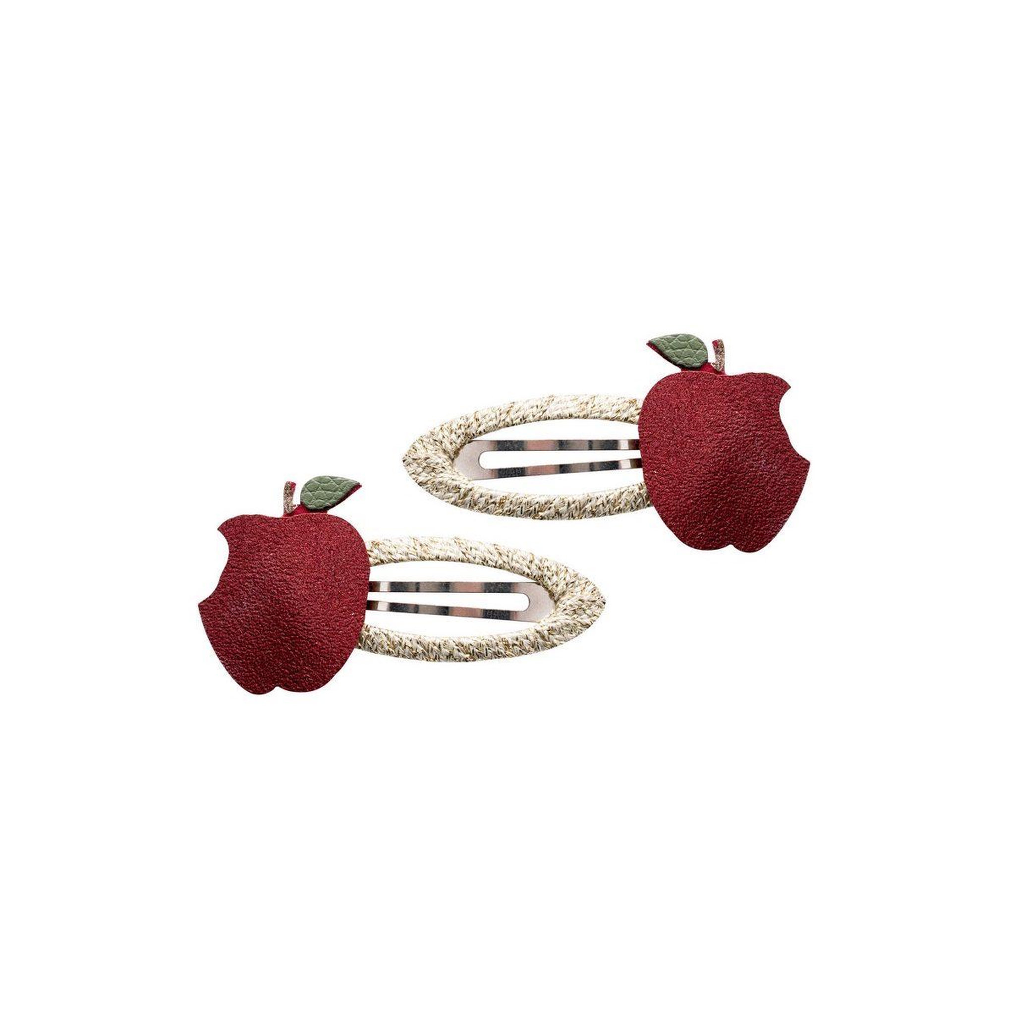 BILLY LOVES AUDREY Set de 2 barrettes snow white pomme - pomegranate