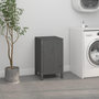 Voir la diapositive 3 : VIDAXL Boîte a linge Gris 44x44x76 cm Bois massif de pin
