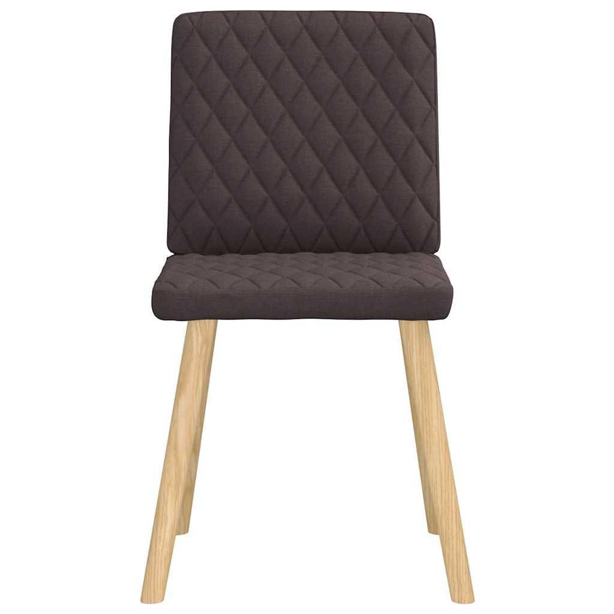 Voir la diapositive 4 : VIDAXL Chaises a manger lot de 6 marron fonce tissu