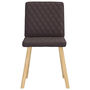 Voir la diapositive 4 : VIDAXL Chaises a manger lot de 6 marron fonce tissu