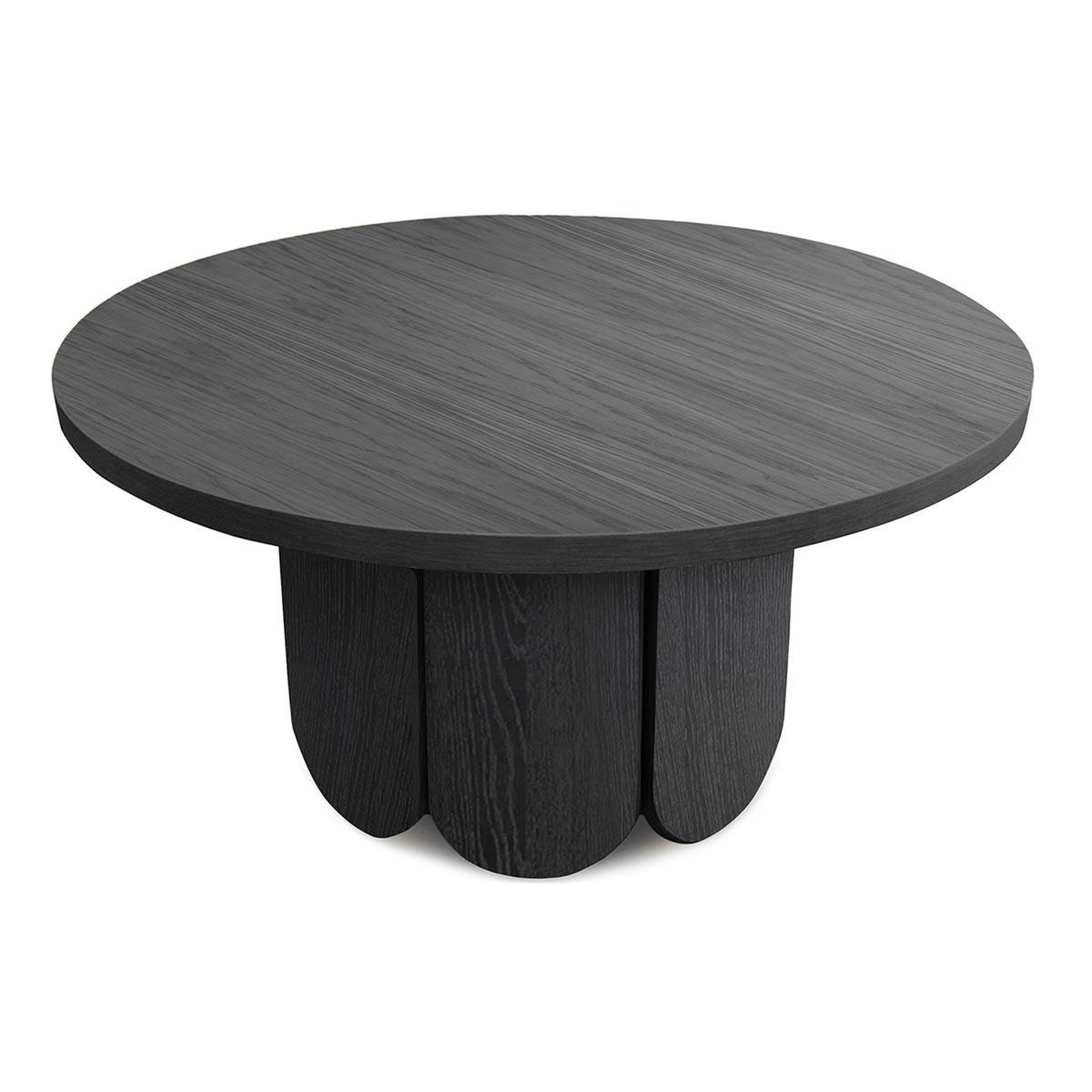 Paris Prix Table basse ronde design  soft  78cm chêne & noir