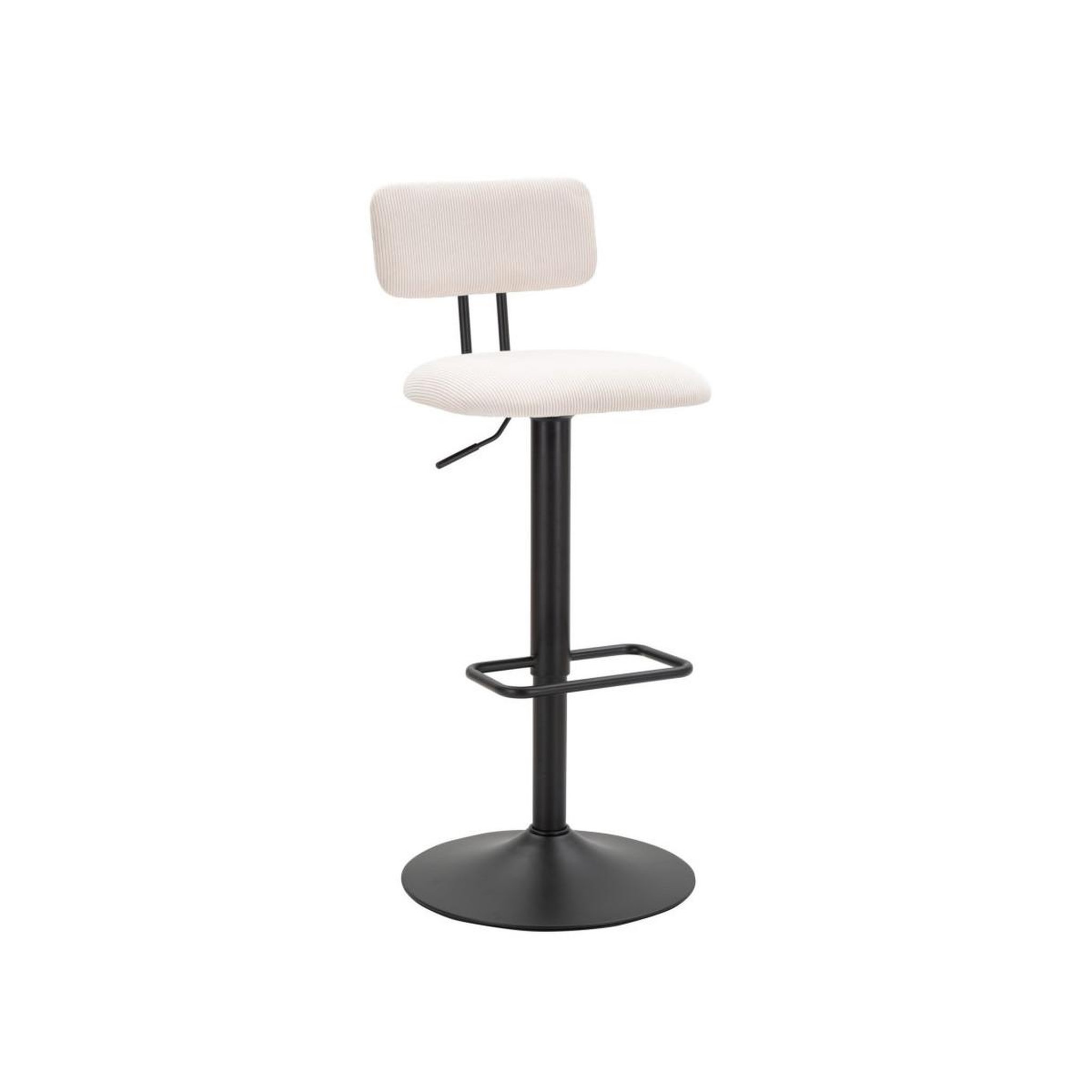 Voir la diapositive 2 : Paris Prix Lot de 2 chaises de bar réglable  destiny  85-105cm noir & blanc
