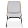 Voir la diapositive 3 : Paris Prix Fauteuil Design  Vincente  80cm Gris Clair