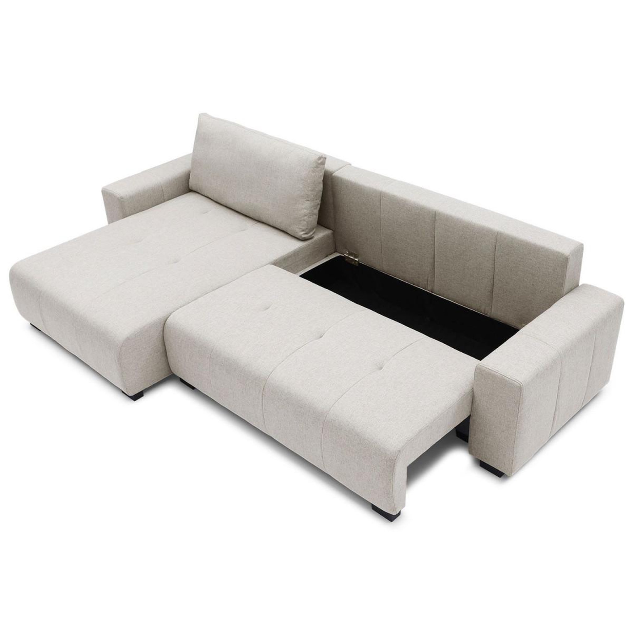Voir la diapositive 5 : Paris Prix Canapé d'angle convertible  marcus  292cm beige