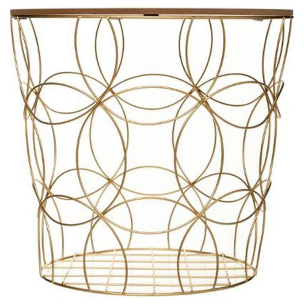 ATMOSPHERA Lot de 3 Tables d'Appoint Design  Kumi  45cm Or