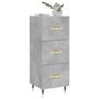 Voir la diapositive 3 : VIDAXL Buffet Gris beton 34,5x34x90 cm Bois d'ingenierie