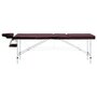 Voir la diapositive 2 : VIDAXL Table de massage pliable 3 zones Aluminium Violet vin