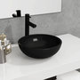 Voir la diapositive 1 : VIDAXL Lavabo Verre trempe 35x12 cm Noir