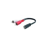 Adaptateur 2 RCA mâle / jack 3.5 mm femelle ITC ERARD CONNECT 1583