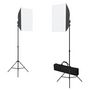 Voir la diapositive 2 : VIDAXL Kit de studio photo boîtes a lumiere toile de fond reflecteur