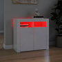 Voir la diapositive 3 : VIDAXL Buffet avec lumieres LED blanc brillant 80x35x75 cm