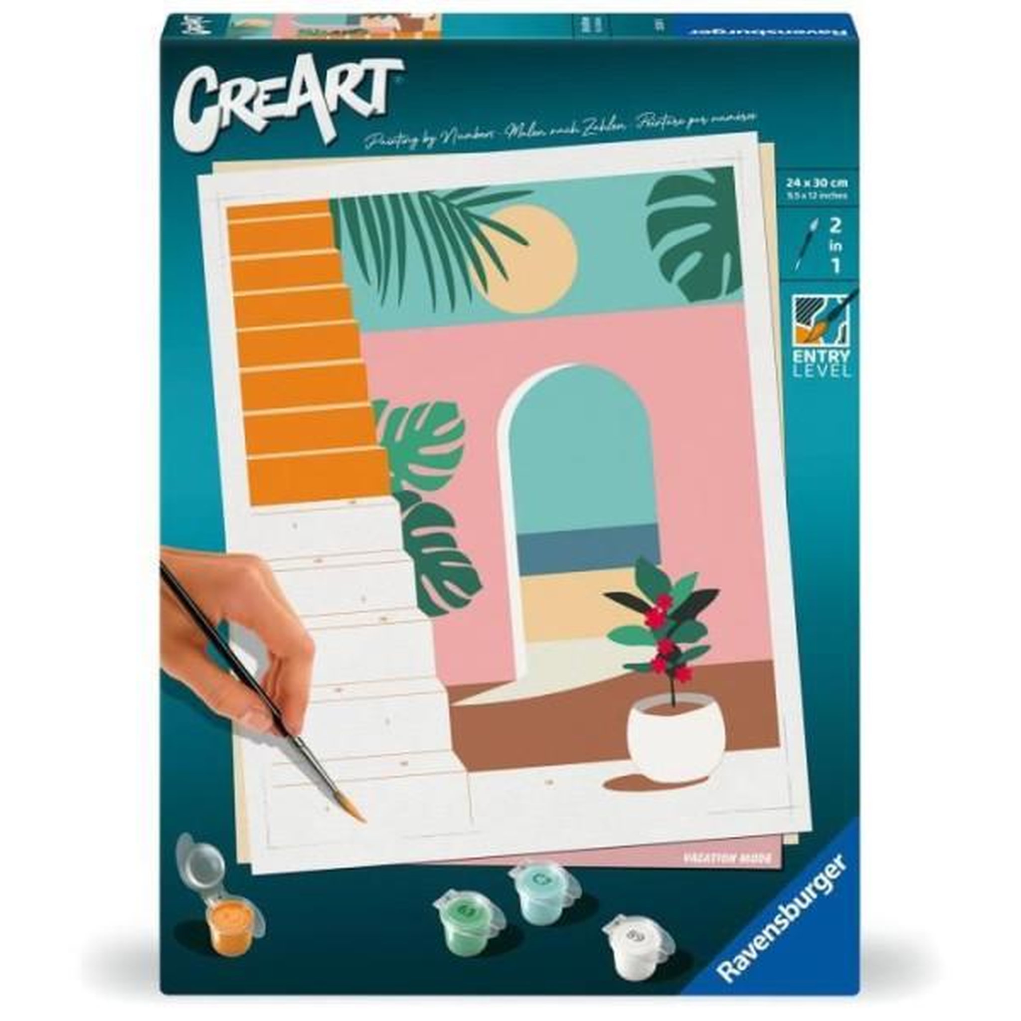 RAVENSBURGER CreArt 24x30 cm Vacation Mode, Adulte, Peinture par numéros, 25524, Ravensburger