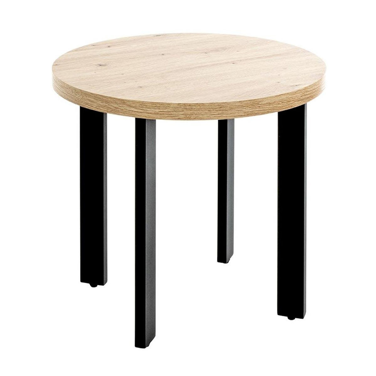Paris Prix Table Basse Ronde  Tiny  50cm Naturel & Noir