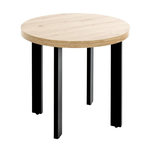 Paris Prix Table Basse Ronde  Tiny  50cm Naturel & Noir