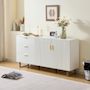 Voir la diapositive 4 : MERAX Buffet 2 porte(s) 3 tiroir(s) - 160 cm blanc mdf