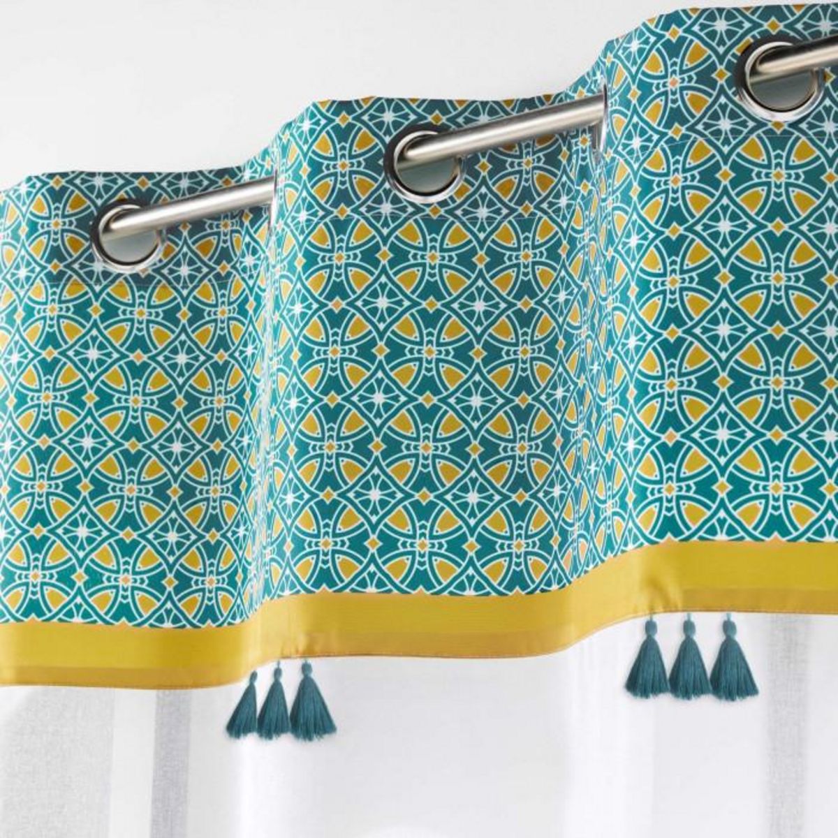 Paris Prix Rideau Voilage à Œillets  Callao  140x240cm Bleu