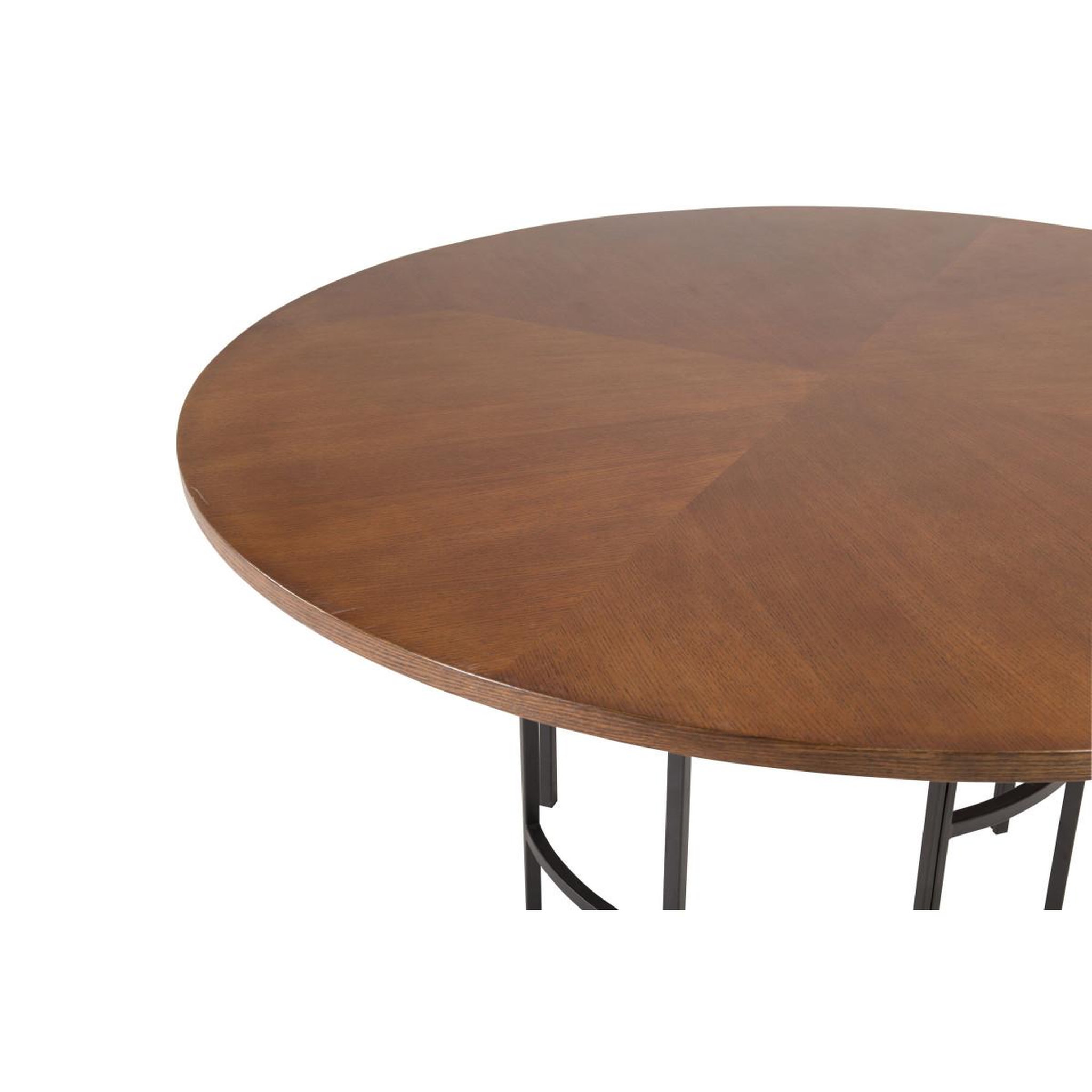 Voir la diapositive 4 : Paris Prix Table à manger ronde  copenhagen  140cm marron