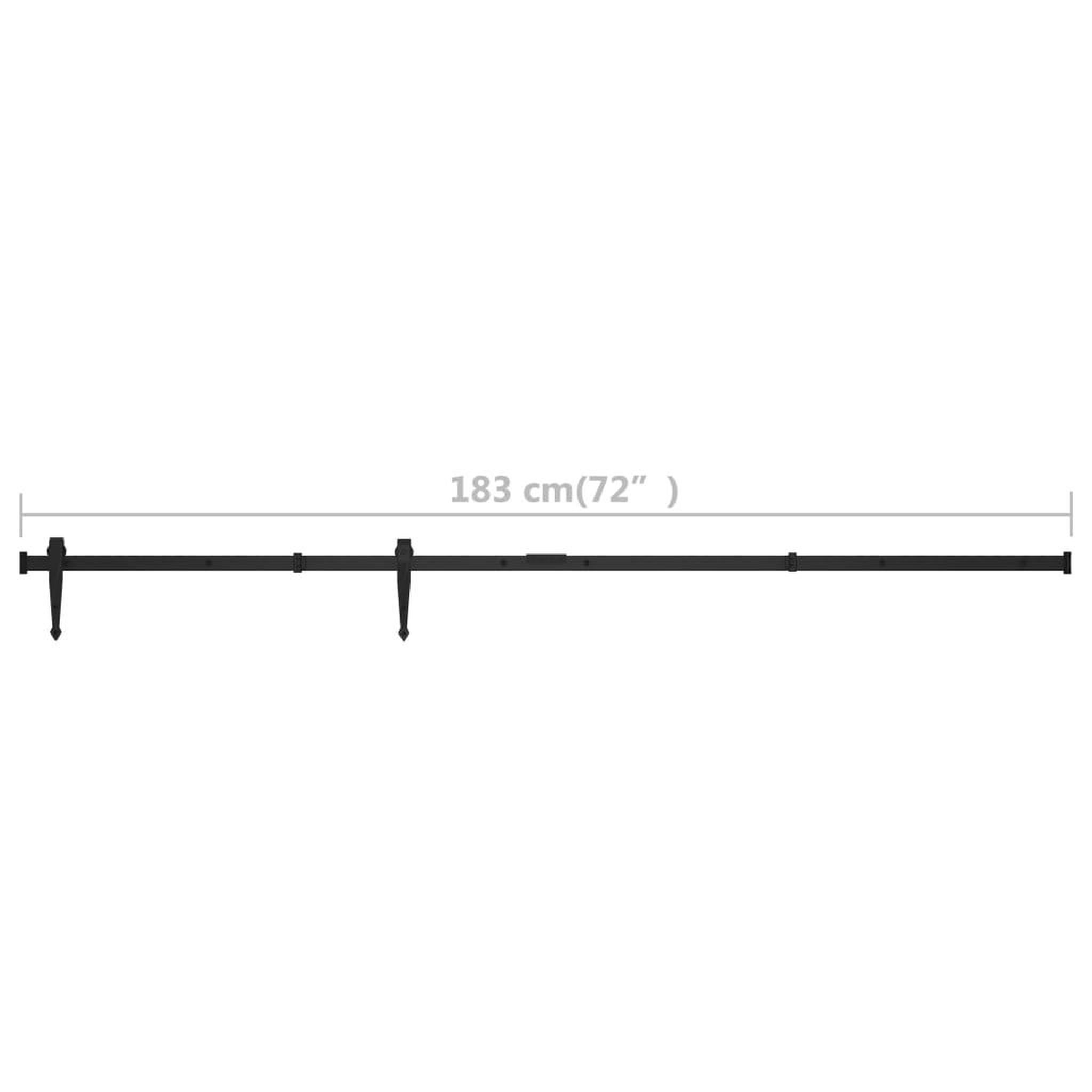 Voir la diapositive 6 : VIDAXL Kit mini de porte d'armoire coulissante Acier au carbone 183 cm