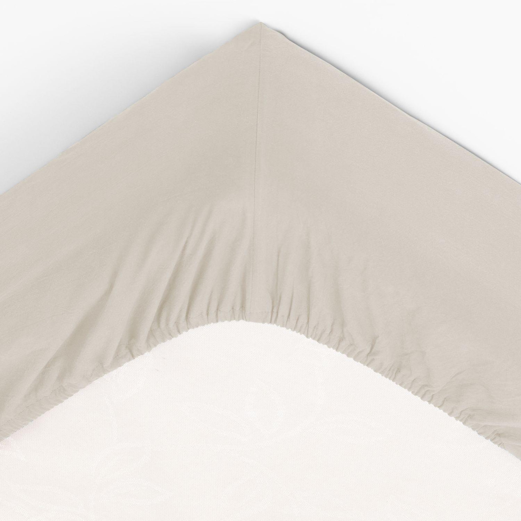 Voir la diapositive 3 : ATMOSPHERA Drap housse bonnet 27 cm 100% coton lavé