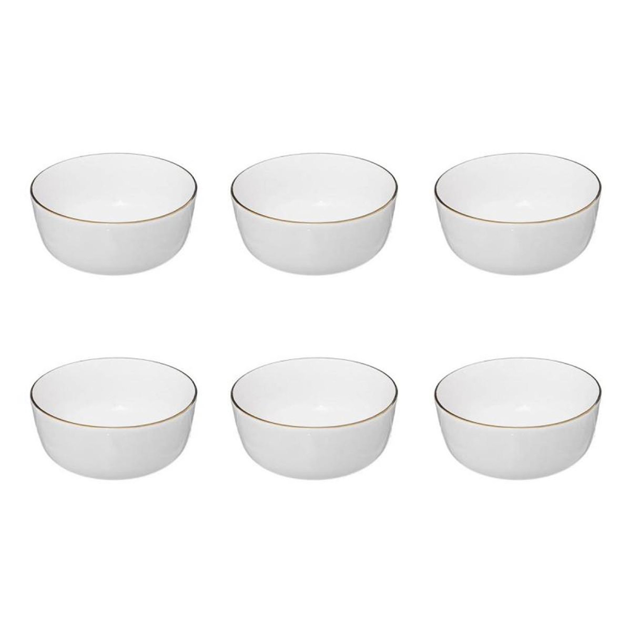 SECRET DE GOURMET Lot de 6 bols en porcelaine  sublima  15cm blanc