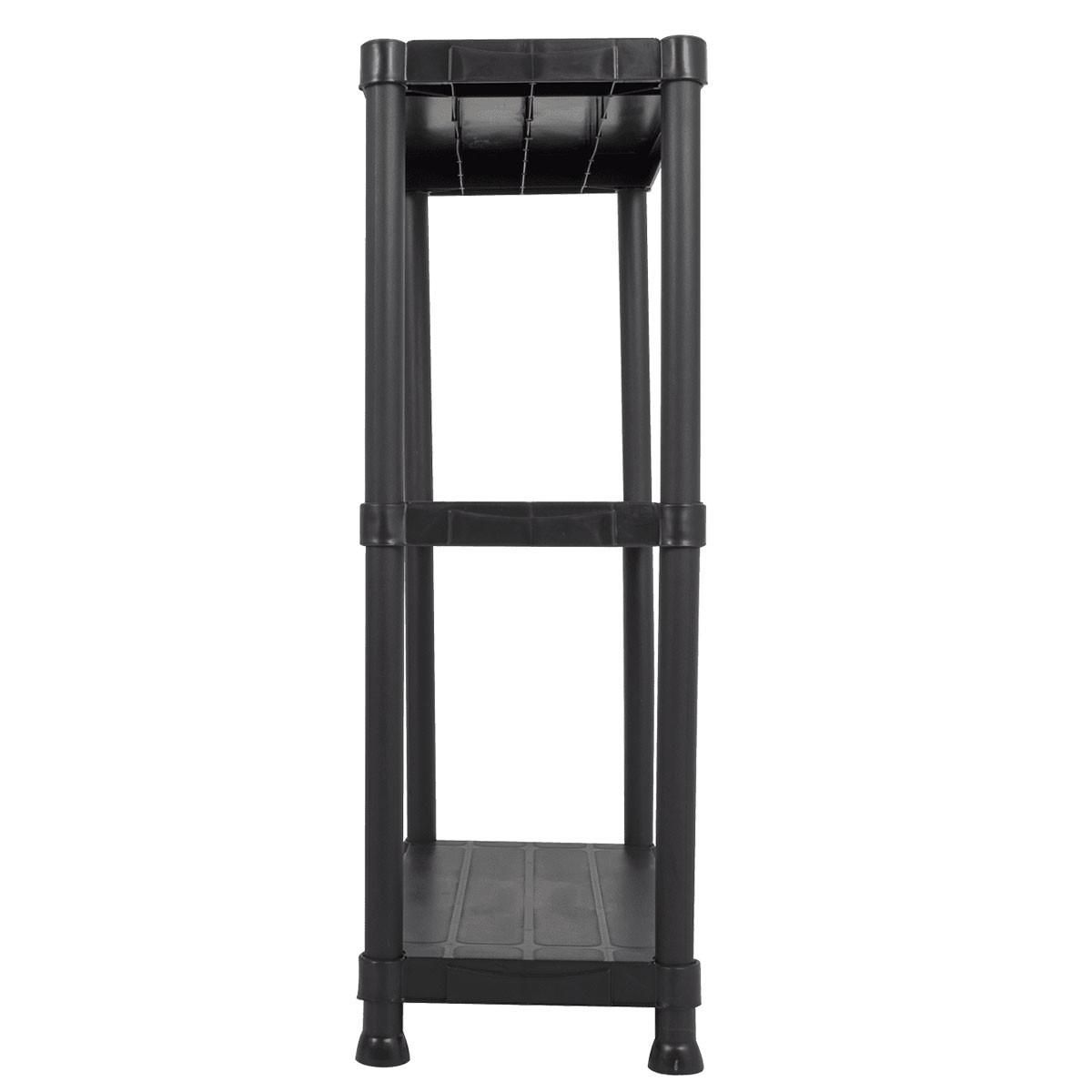 iTools Etagère plastique 3 tablettes L61xP31xH95 cm NOIRE Charge 90kg ITOOLS