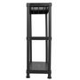 Voir la diapositive 2 : iTools Etagère plastique 3 tablettes L61xP31xH95 cm NOIRE Charge 90kg ITOOLS
