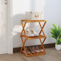 Voir la diapositive 1 : VIDAXL Etagere pliable a 3 niveaux Marron 43x31x63 cm Bois d'acacia