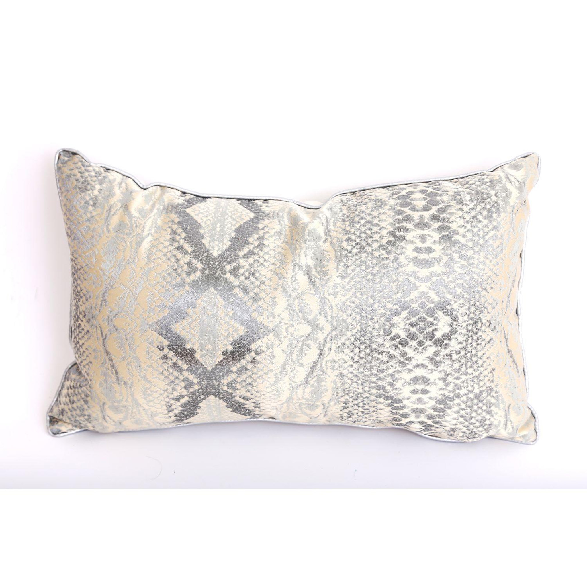 HEART OF THE HOME Coussin design effet python joha - l. 30 x l. 50 cm - blanc