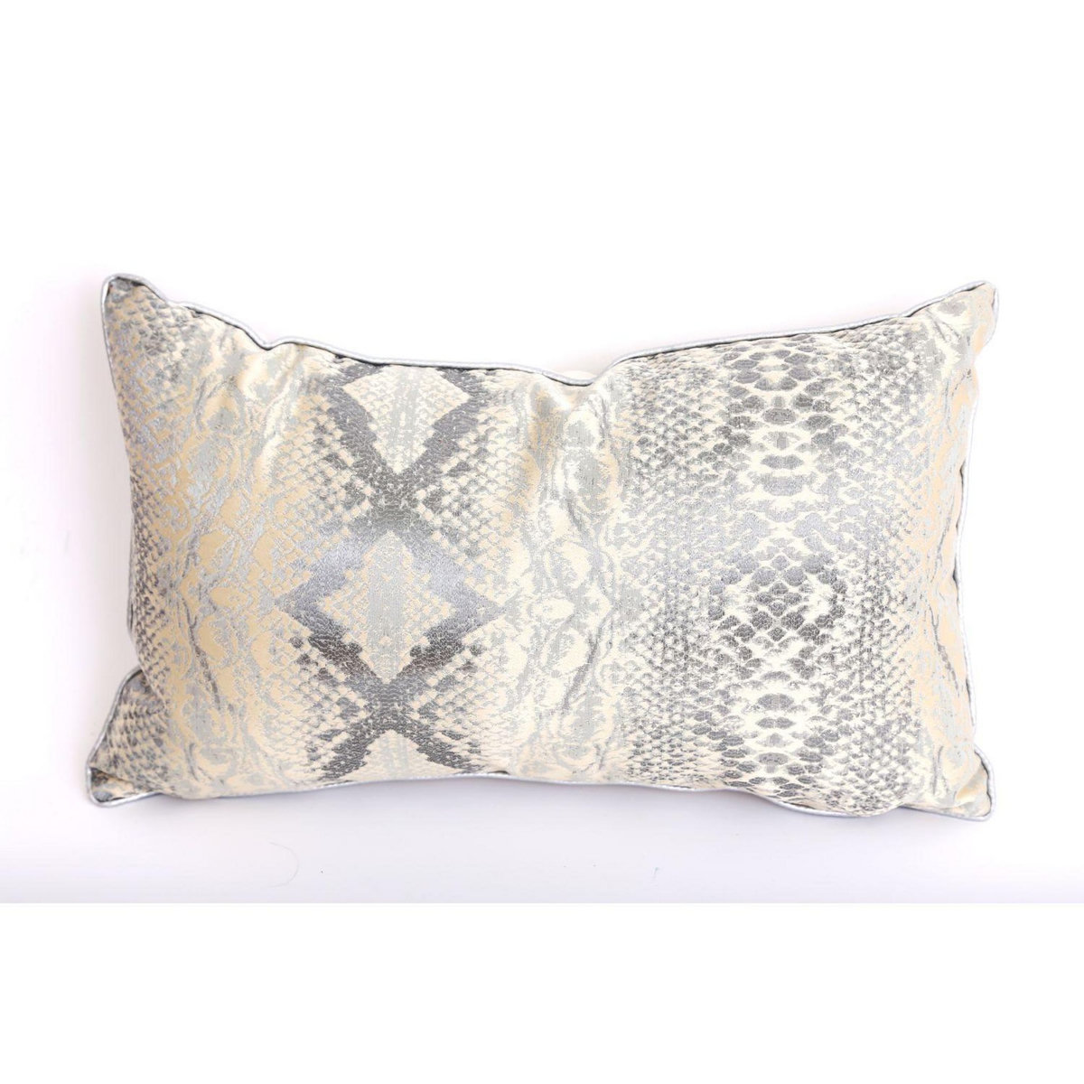 HEART OF THE HOME Coussin design effet python Joha - L. 30 x l. 50 cm - Blanc