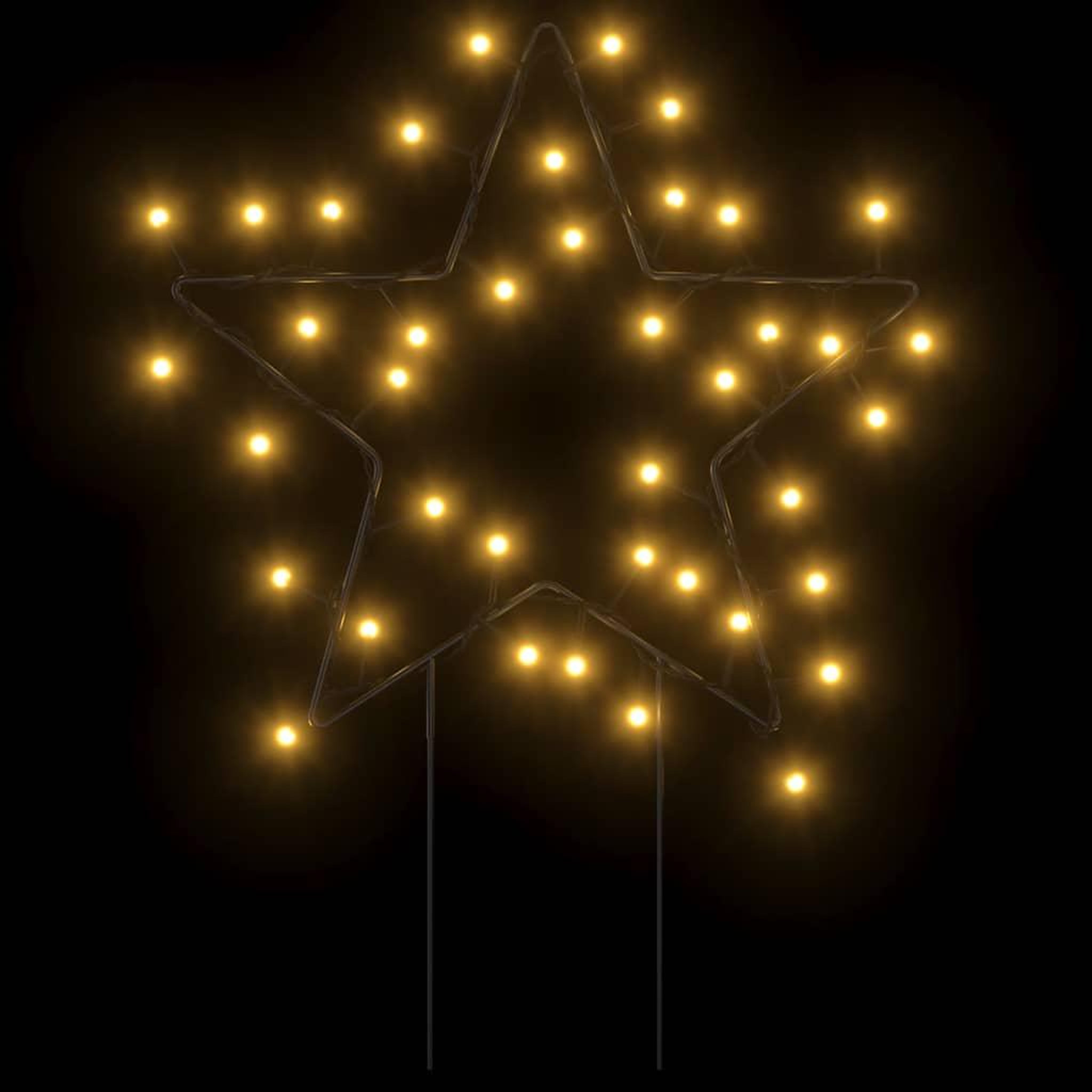Voir la diapositive 5 : VIDAXL Decoration lumineuse etoile de Noël piquets 3 pcs 50 LED 29 cm