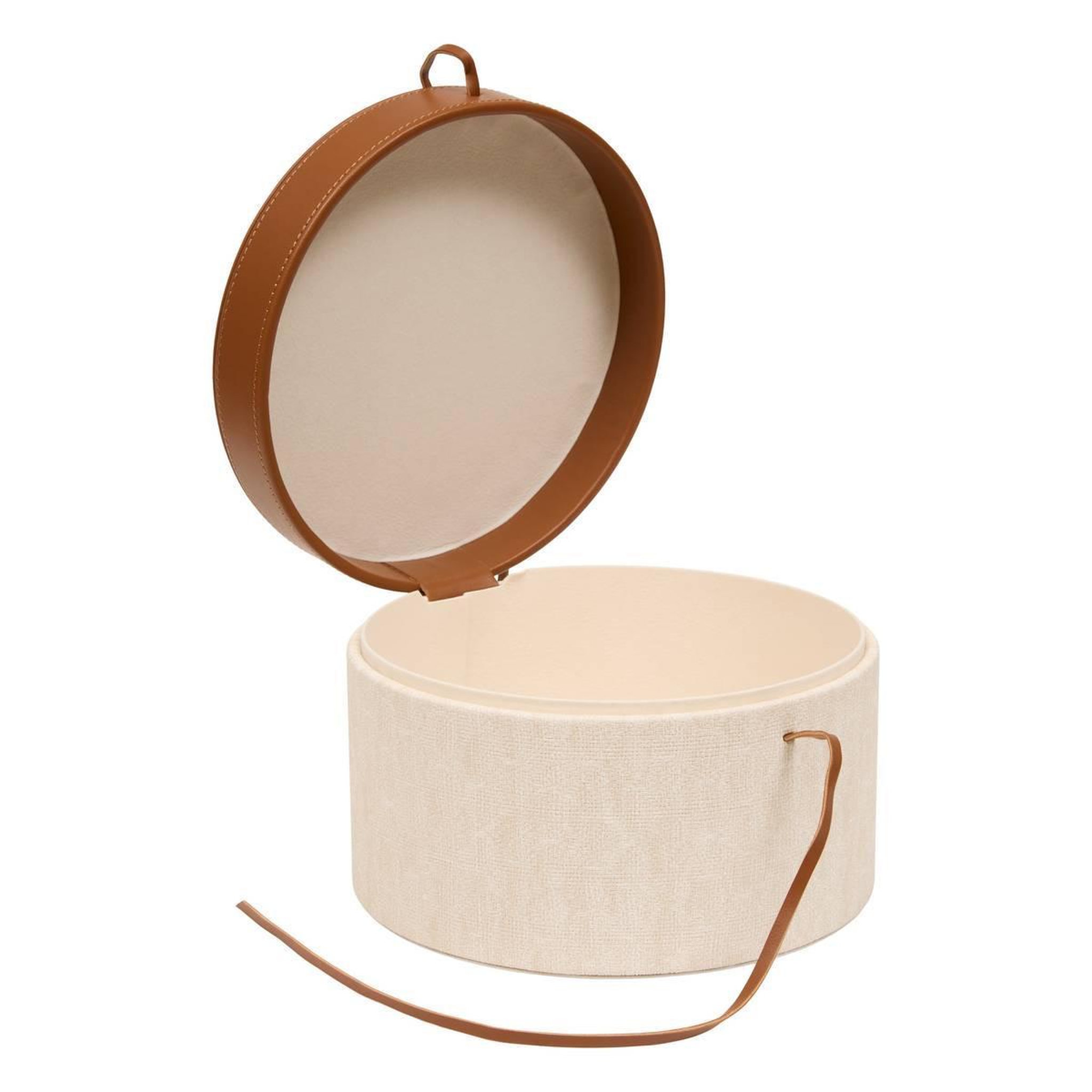 Voir la diapositive 3 : ATMOSPHERA Lot de 2 Boîtes de Rangement  Whisky  28cm Crème
