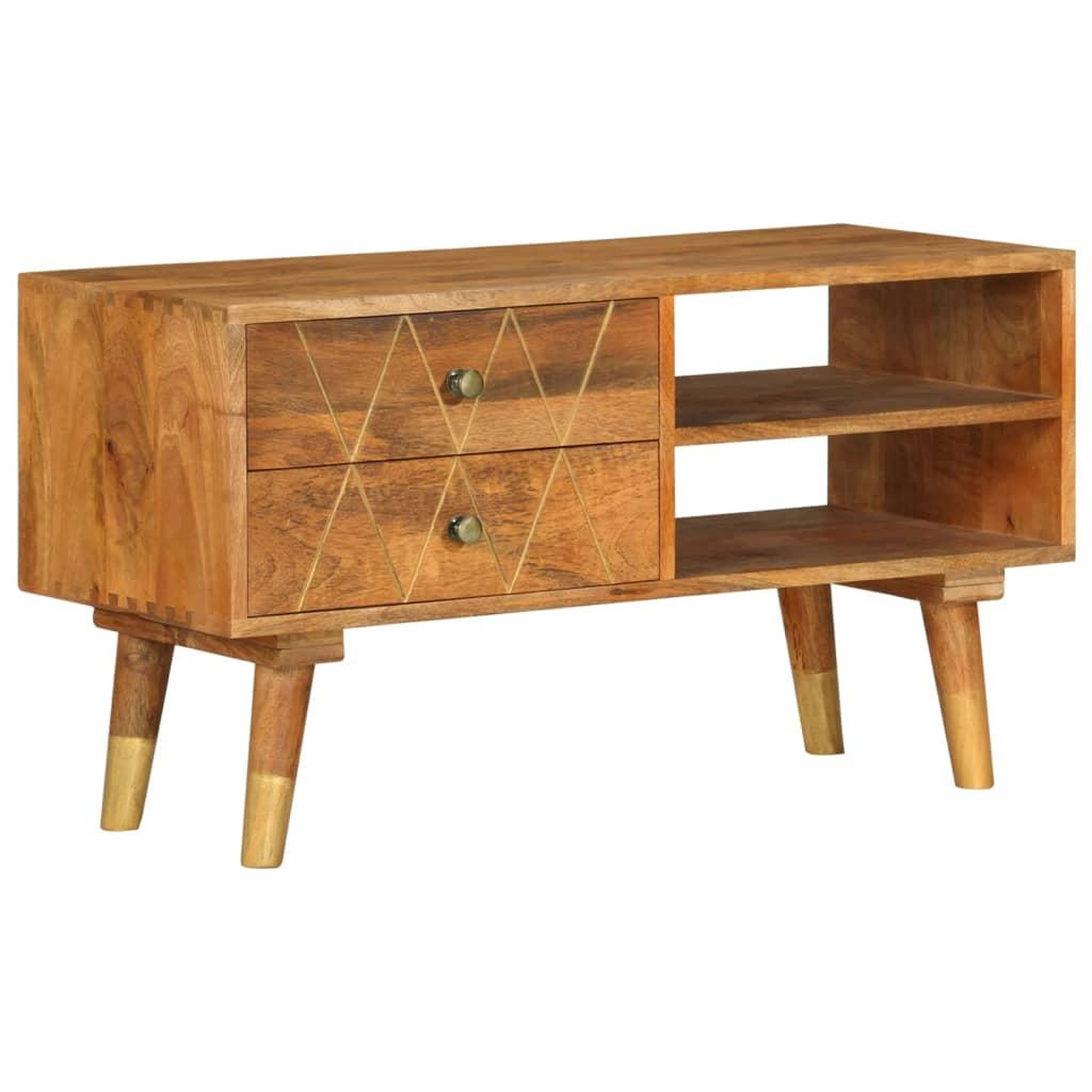 VIDAXL Meuble tv 85x35x47 cm bois massif de manguier