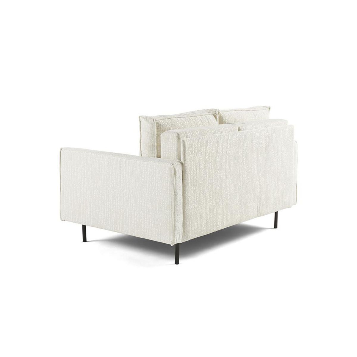 LISA DESIGN Charlie - canapé droit 2 places - en tissu velours relief