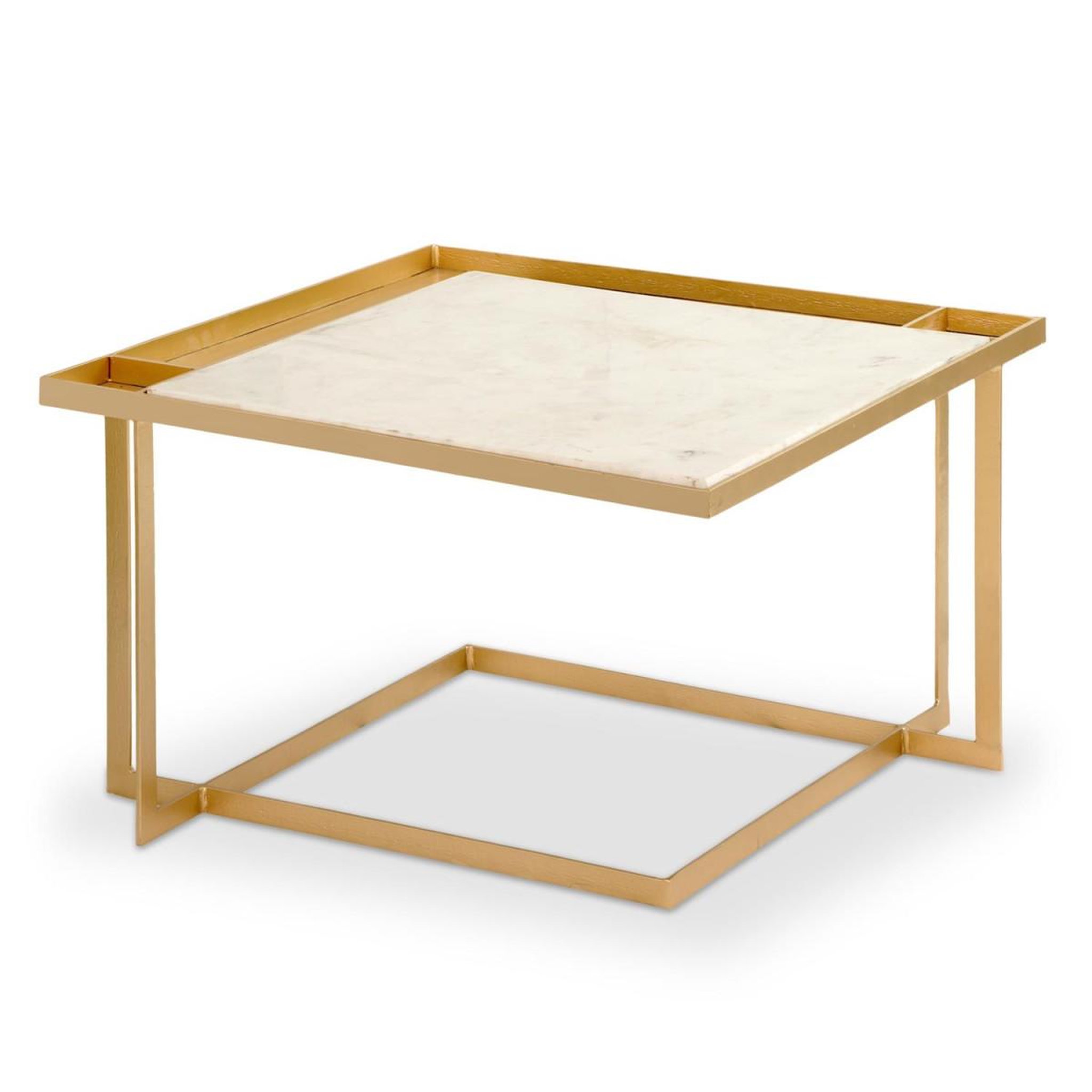Voir la diapositive 1 : Paris Prix Table Basse en Marbre Design  Tocade  66cm Or