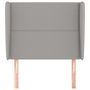 Voir la diapositive 3 : VIDAXL Tete de lit avec oreilles Gris clair 93x23x118/128 cm Tissu