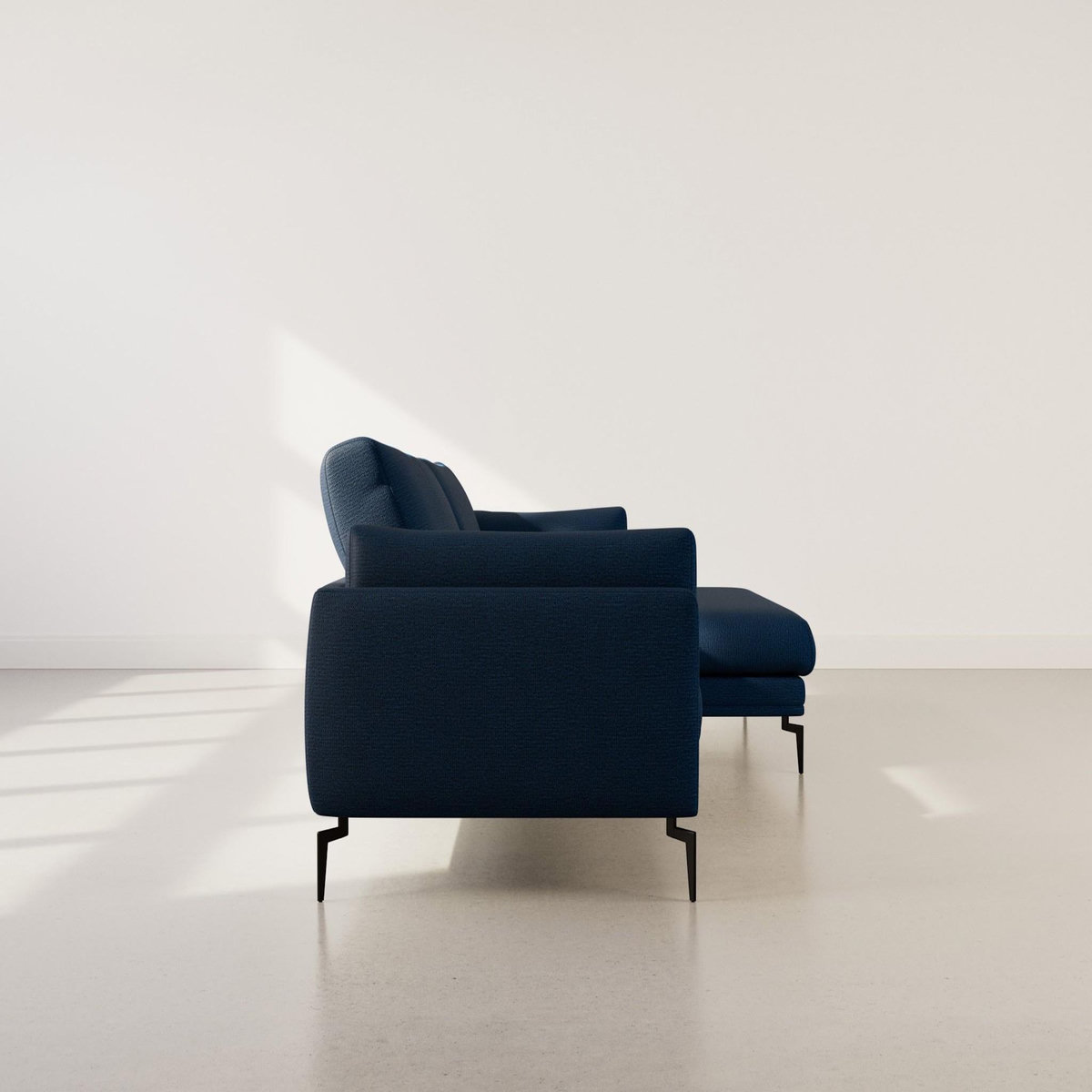 LISA DESIGN Carlos - canapé d'angle droit 4 places ultra moelleux en tissu texturé