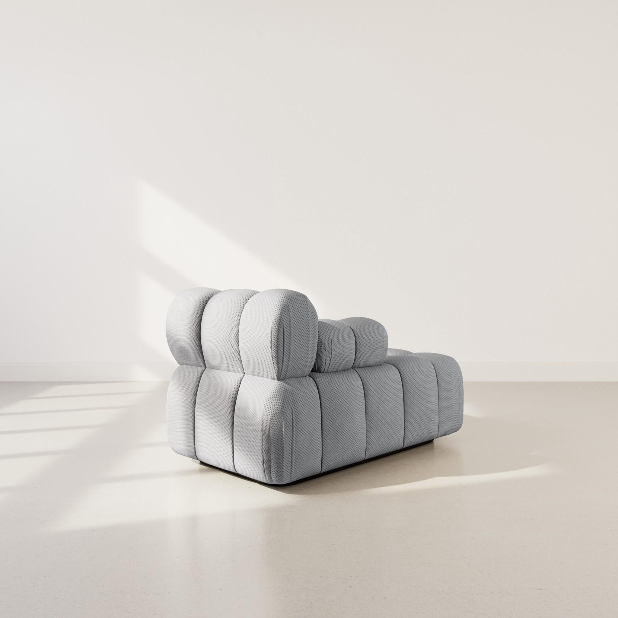 Voir la diapositive 5 : LISA DESIGN Ruby - module d'assise méridienne gauche en velours texturé