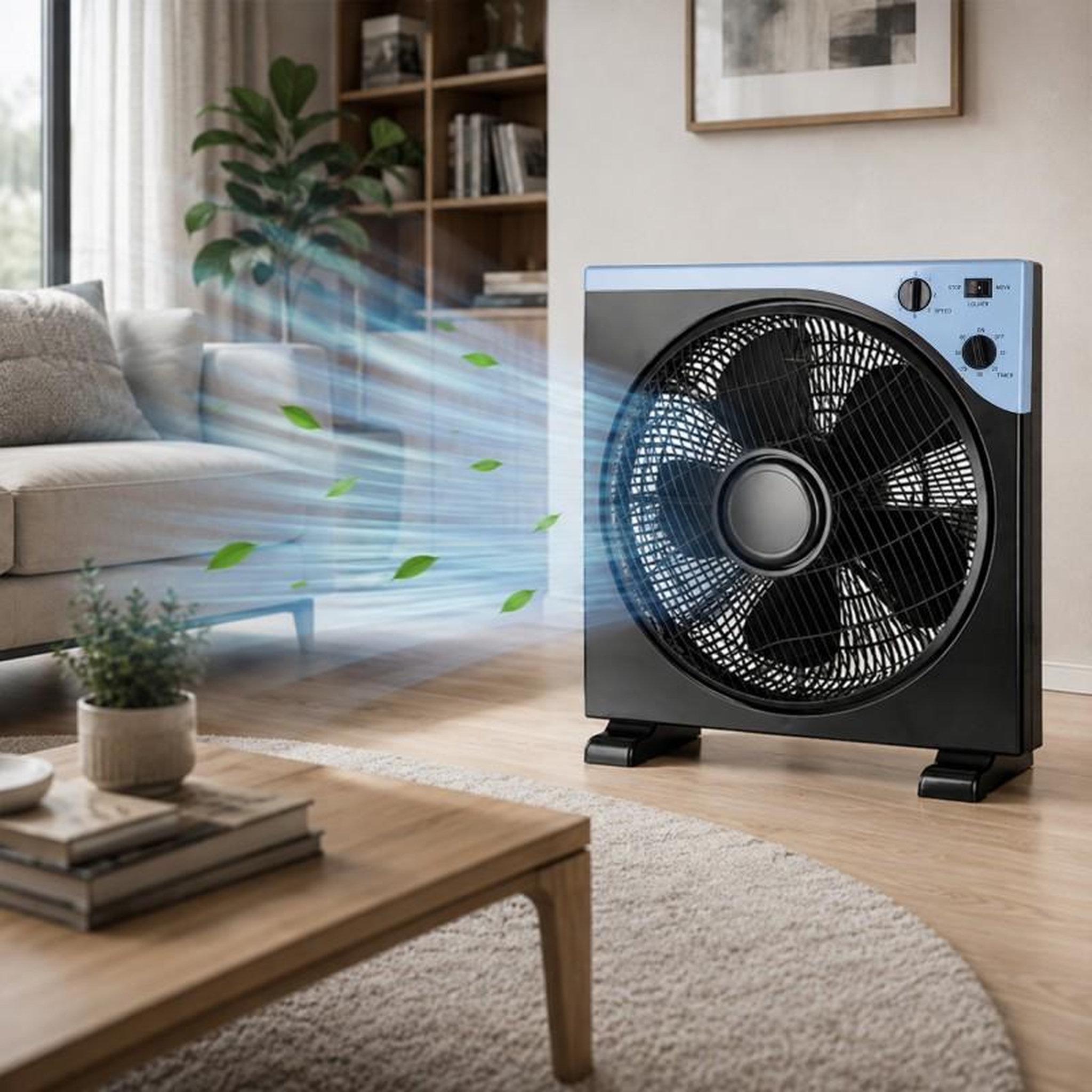 Voir la diapositive 3 : Ventilateur Sol Et Table 30 Cm – Oscillation 360