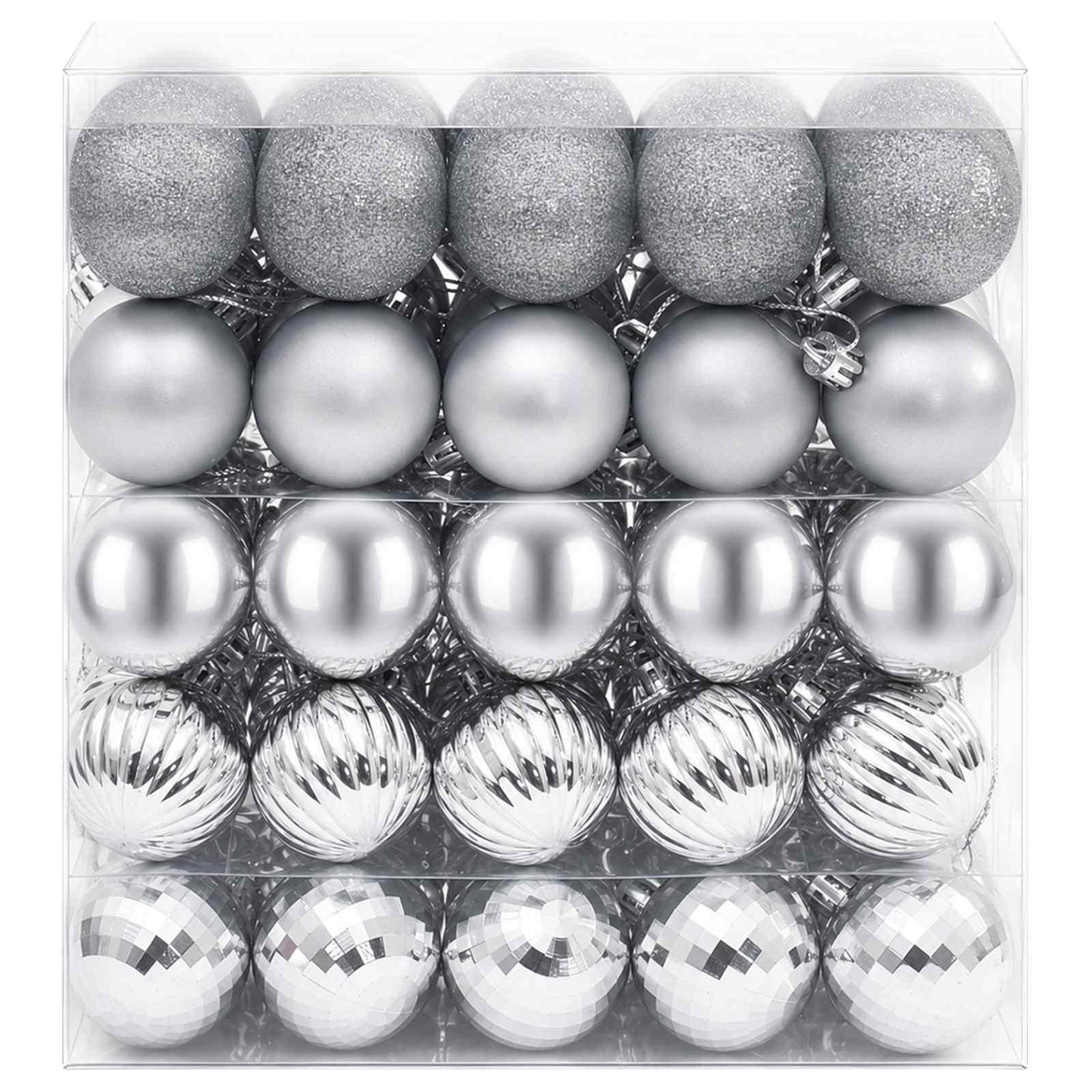 Voir la diapositive 4 : VIDAXL Ensemble de boules de Noël 100 pc Argente 4 cm Polystyrene