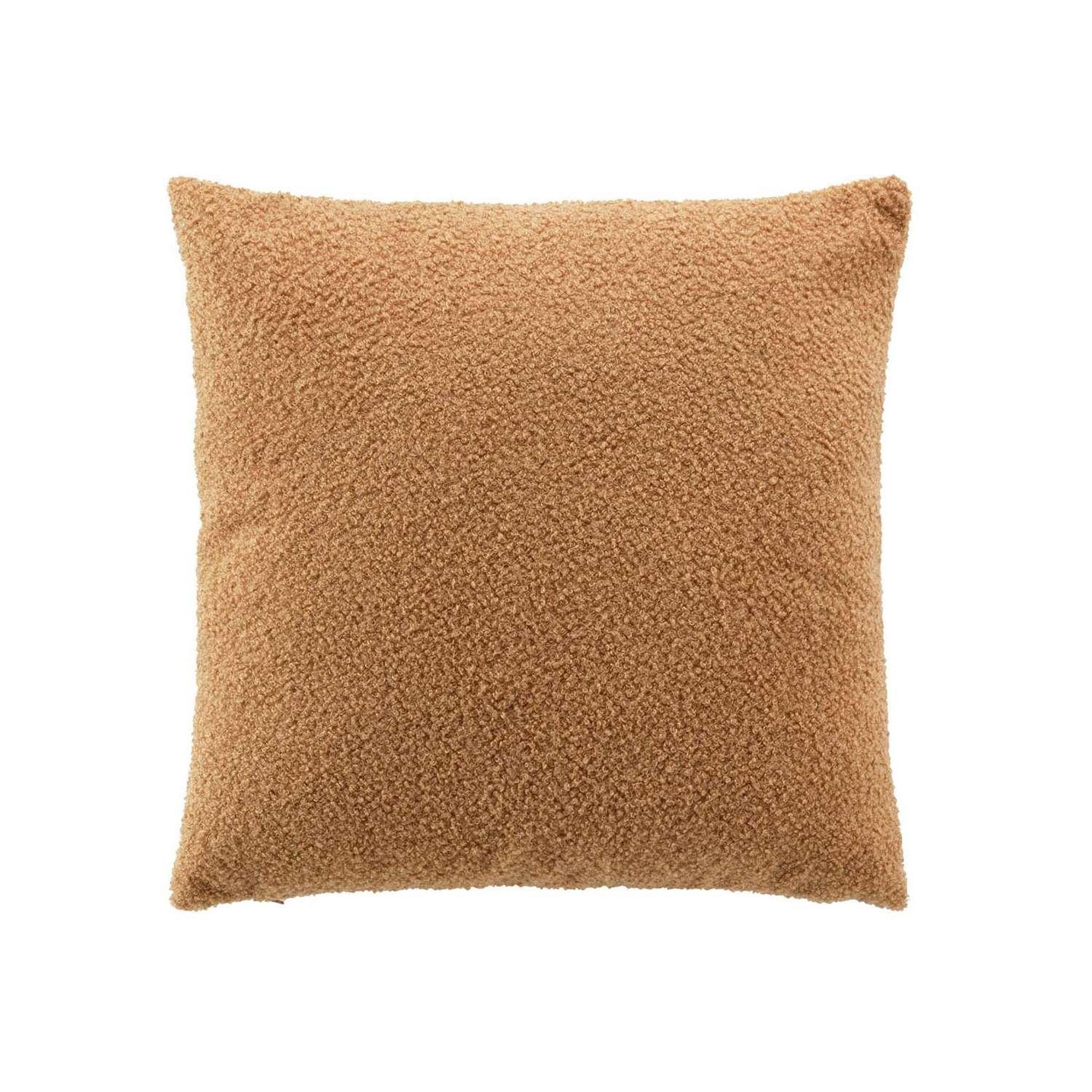 Douceur d'Intérieur Coussin déhoussable en bouclette unie beli. Coloris disponibles : Beige