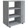 Voir la diapositive 2 : VIDAXL Armoire roulante Sonoma gris 60x35x75 cm Bois d'ingenierie