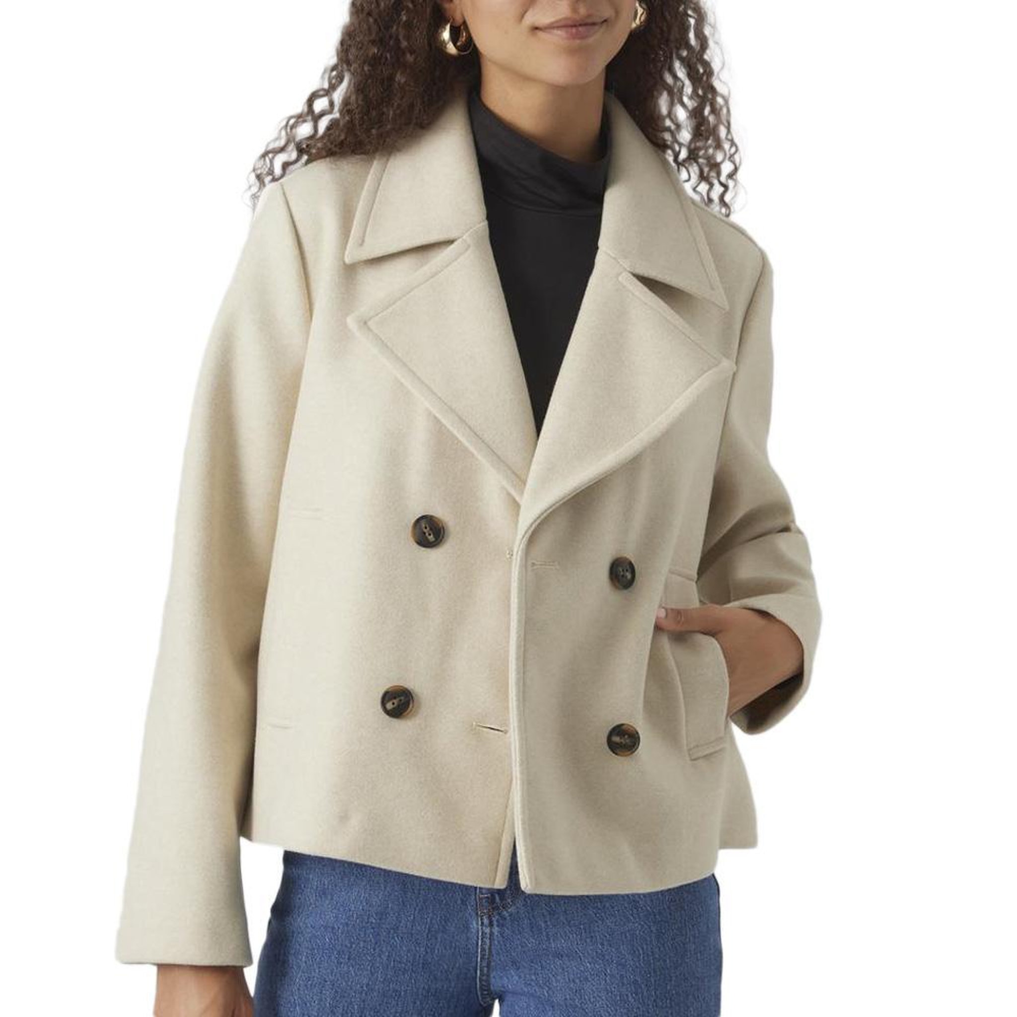 Vero Moda Veste Beige Femme Vero Moda Vincemia. Coloris disponibles : Beige